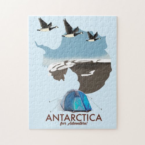 Antarctica For Adventure Travel poster map Jigsaw Puzzle