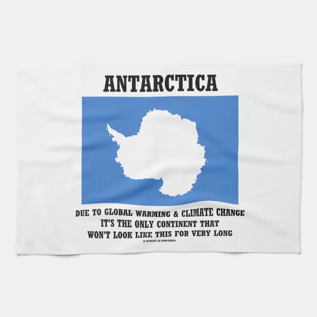 Antarctica Global Warming Climate Change Continent Kitchen Towel (Horizontal)
