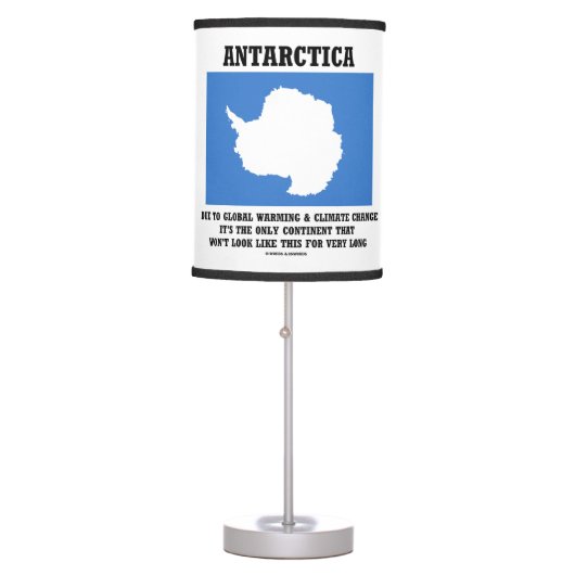 Antarctica Global Warming Climate Change Continent Table Lamp (Front)