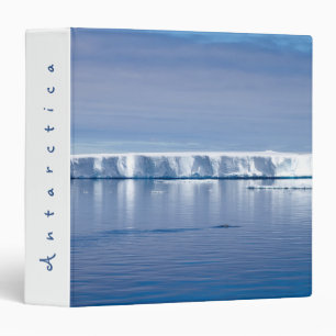 Antarctica iceberg landscape photo with white text 3 ring binder