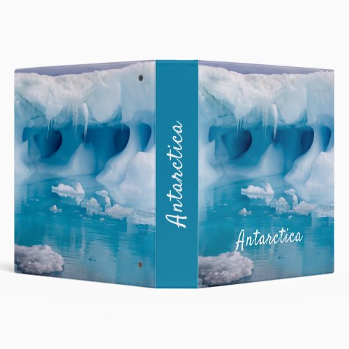 Antarctica iceberg photo with text 3 ring binder