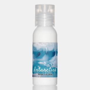 Antarctica iceberg photo with text hand lotion