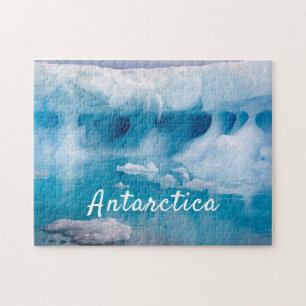 Antarctica iceberg photo with text jigsaw puzzle