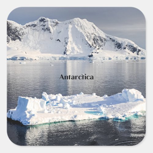 Antarctica iceberg square sticker