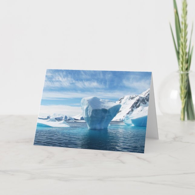 Antarctica Icebergs Thank You Card (Front)