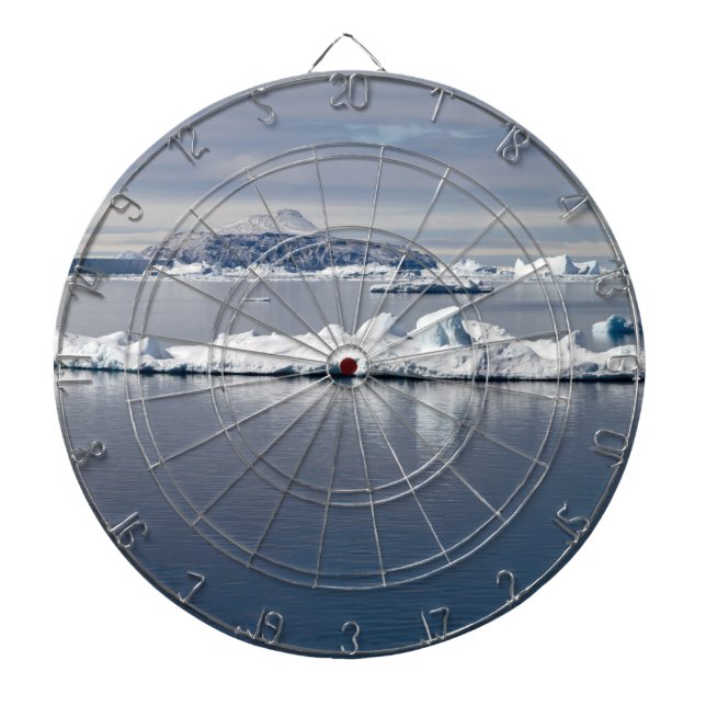 Antarctica landscape dart board (Front)