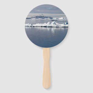 Antarctica landscape hand fan