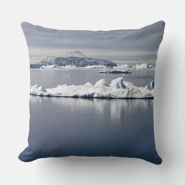 Antarctica landscape throw pillow (Front)