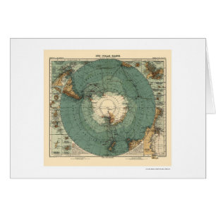 Antarctica Map 1912 Cards
