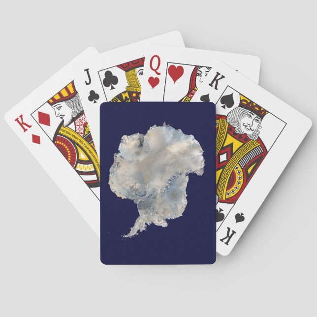 Antarctica (NASA Blue Marble Imagery) Poker Cards (Back)