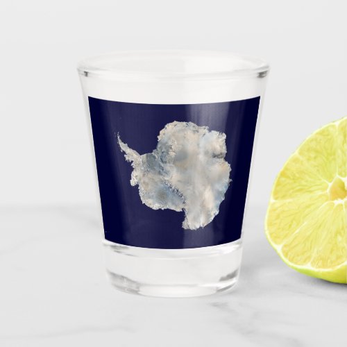 Antarctica NASA Blue Marble Imagery Shot Glass