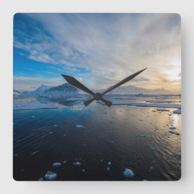 Antarctica. Near Adelaide Island. The Gullet 2 Square Wall Clock (Front)