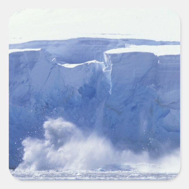 Antarctica, Paradise Bay, Massive wave forms Square Sticker (Front)