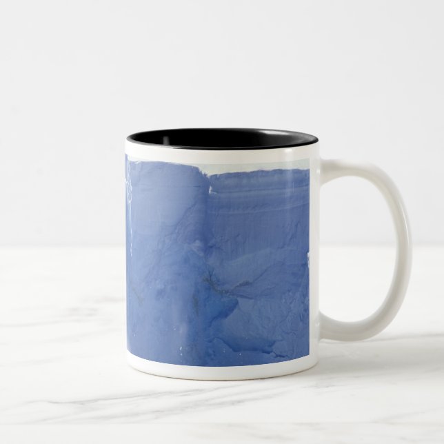 Antarctica, Paradise Bay, Massive wave forms Two-Tone Coffee Mug (Right)