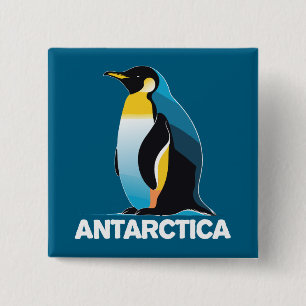 Antarctica Penguin Button