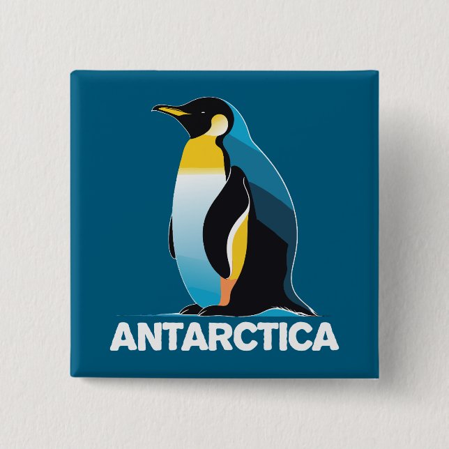 Antarctica Penguin Button (Front)