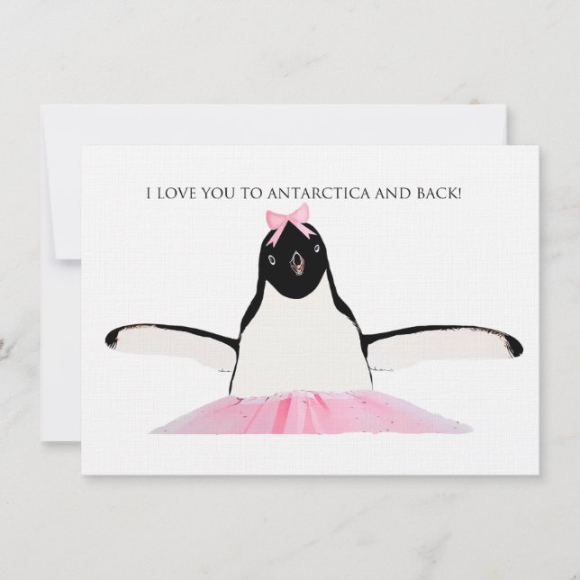 Antarctica Personalized Stationery Thank You Card (Front)