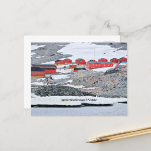 Antarctica Research Station Postcard