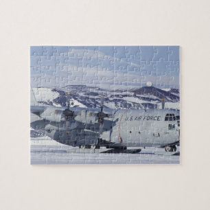 Antarctica, Ross Island, McMurdo station, C-130 Jigsaw Puzzle