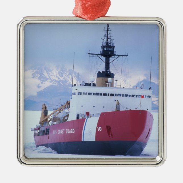Antarctica, Ross Island, McMurdo Station, USCG Metal Ornament (Front)