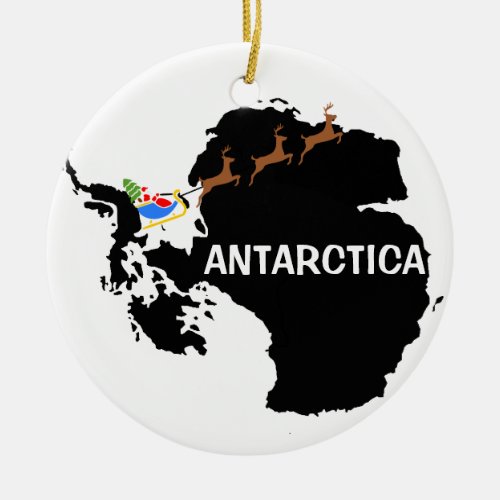 Antarctica Round Christmas Ornament