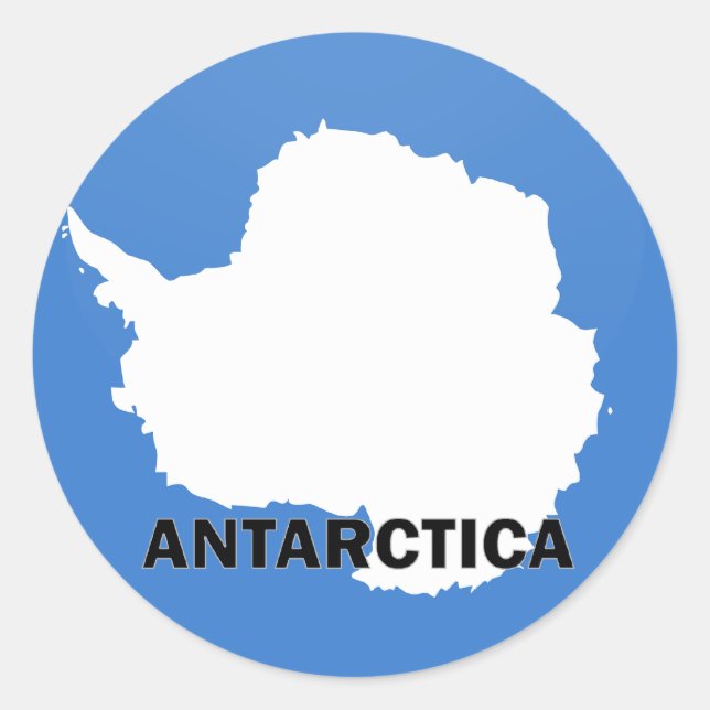 Antarctica Roundel quality Flag Classic Round Sticker (Front)