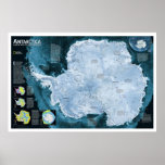 &quot; Antarctica: Satellite map as a Poster