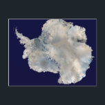 Antarctica satellite photo-science travel image postcard<br><div class="desc">This stunning image features the continent of Antarctica as seen from space.</div>