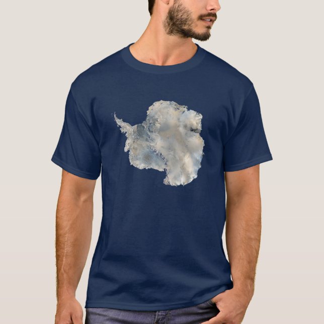 Antarctica satellite photo-science travel image T-Shirt (Front)