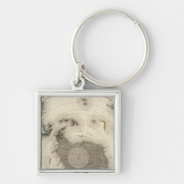 Antarctica, Southern Hemisphere Keychain (Front)