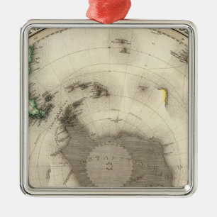 Antarctica, Southern Hemisphere Metal Ornament
