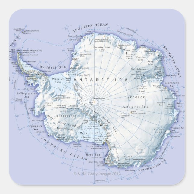 Antarctica Square Sticker (Front)
