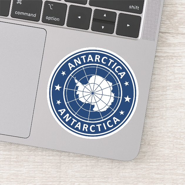 Adesivo Bandiera Antartide Akachafactory | Formato Ovale 12x8 Cm, Resistente All'acqua E Al Sole Per 3 Anni