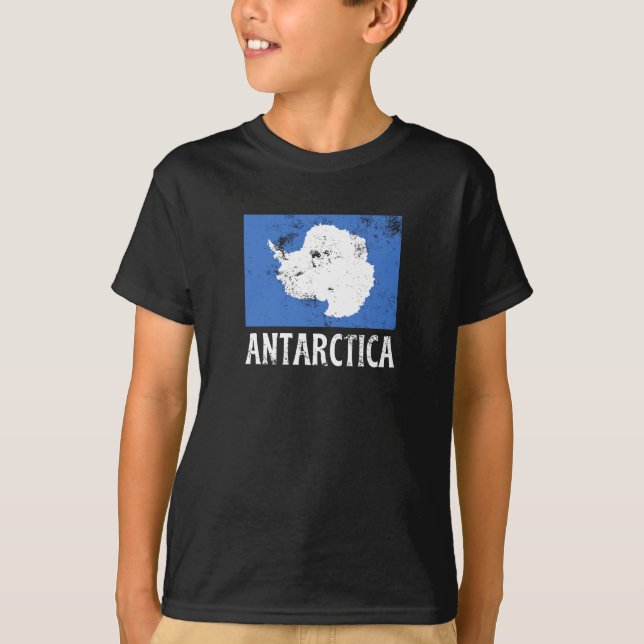 Antarctica vintage Flag T-Shirt (Front)