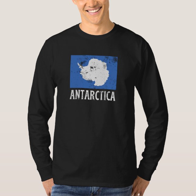 Antarctica vintage Flag T-Shirt (Front)