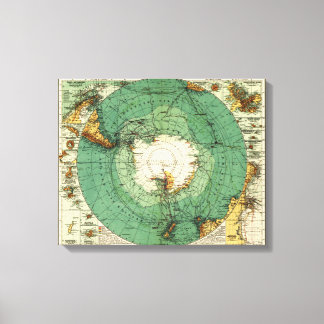 AntarcticaPanoramic MapAntarctica Canvas Print