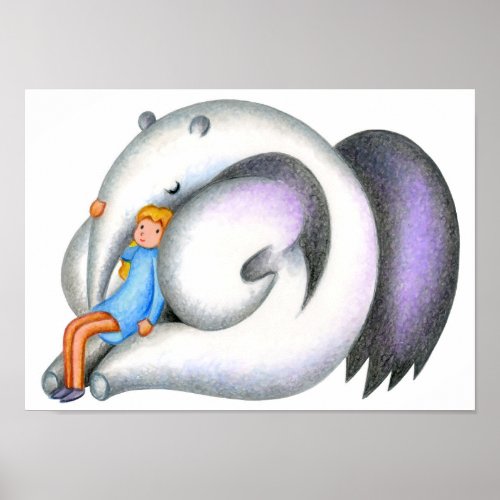 Anteater and Girl. Poster