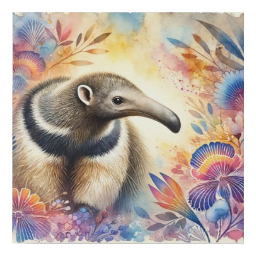 Anteater Bird 140624AREF123 _ Watercolor Faux Canvas Print