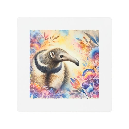 Anteater Bird 140624AREF123 _ Watercolor Metal Print