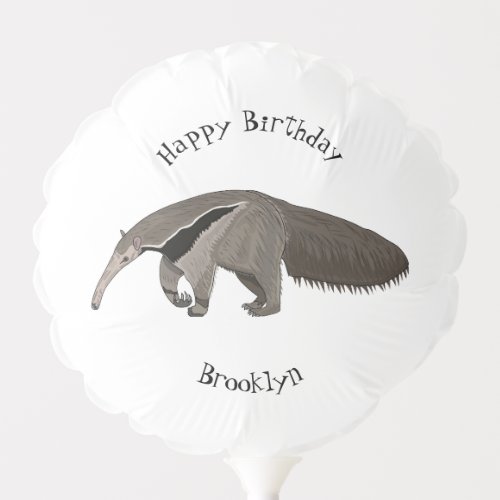 Anteater cartoon illustration balloon