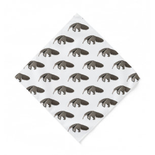 Anteater cartoon illustration bandana