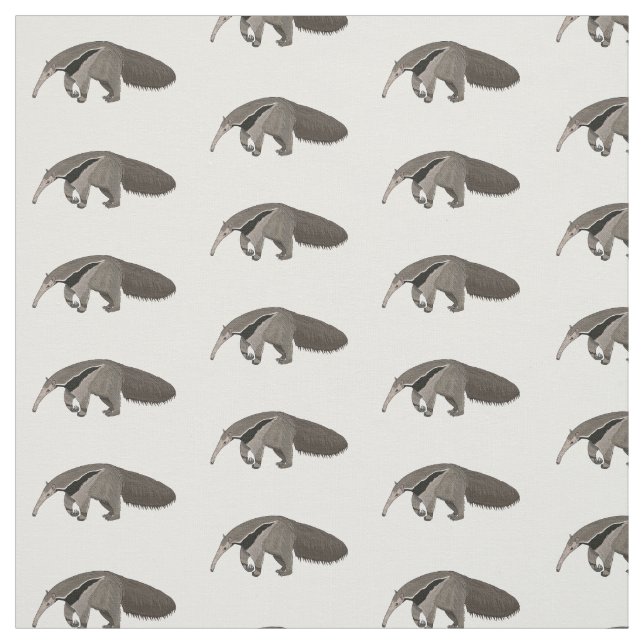 Anteater cartoon illustration fabric (Swatch)