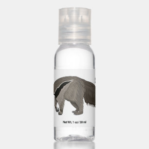 Anteater cartoon illustration  hand sanitizer