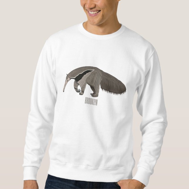 Anteater cartoon illustration  sweatshirt (Front)