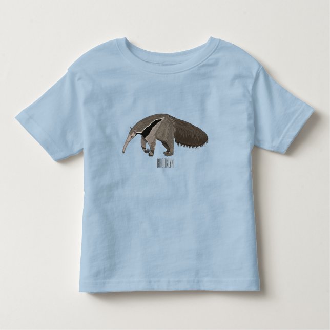 Anteater cartoon illustration  toddler t-shirt (Front)