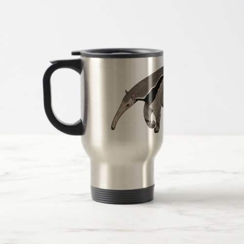 Anteater cartoon illustration  travel mug