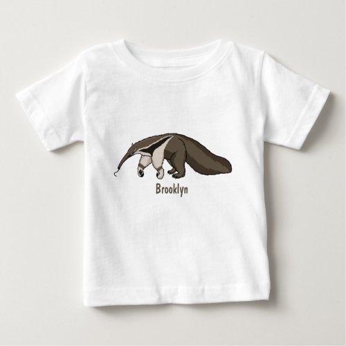 Anteater happy cartoon illustration baby T_Shirt
