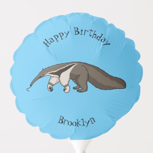 Anteater happy cartoon illustration balloon