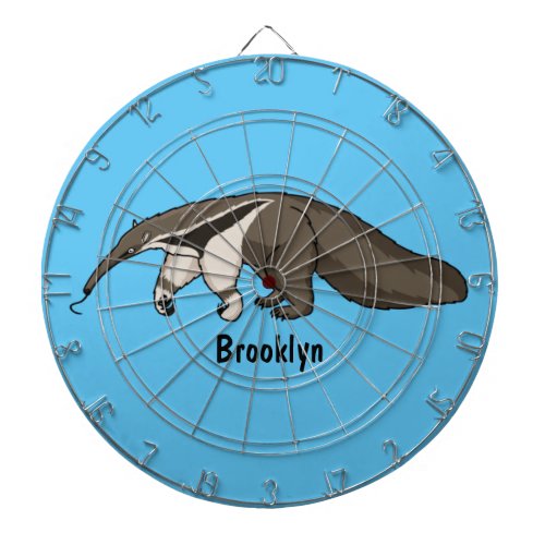 Anteater happy cartoon illustration dart board