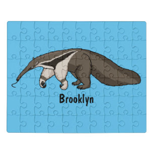 Anteater happy cartoon illustration jigsaw puzzle